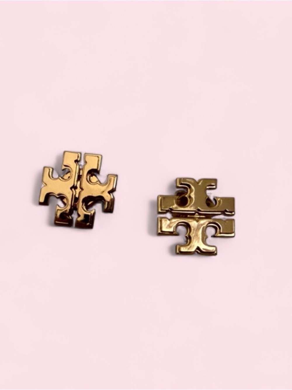 Tory Burch Gold Logo Stud Earrings